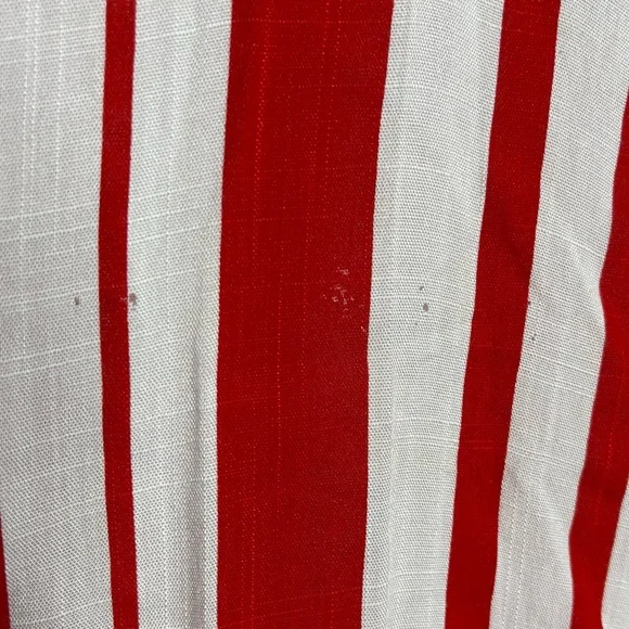 Umgee Red and White Vertical Stripes Vintage Vibe Lightweight Dress Swim Coverup - Picture 7 of 8